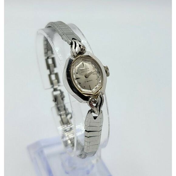 Ladies Gruen Precision 10k R.G.P. Bezel Diamond Accents 17J Manual Wind Watch - Picture 2 of 10